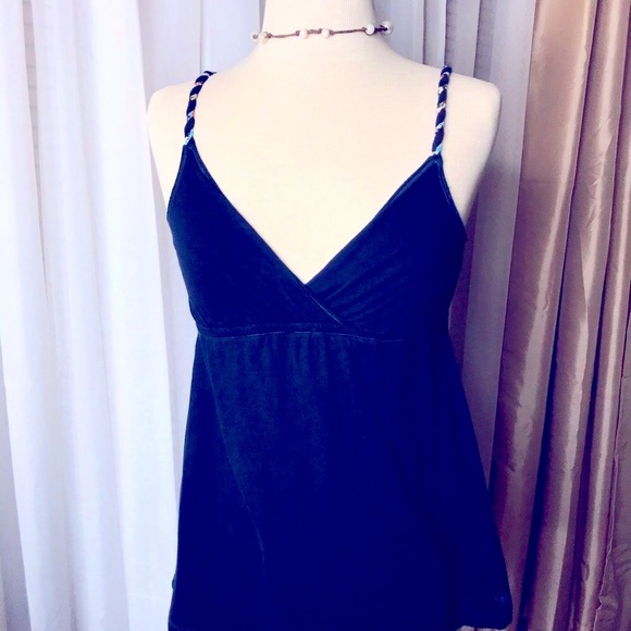 Abercrombie & Fitch Tops - A&F empire waist navy cotton tank S